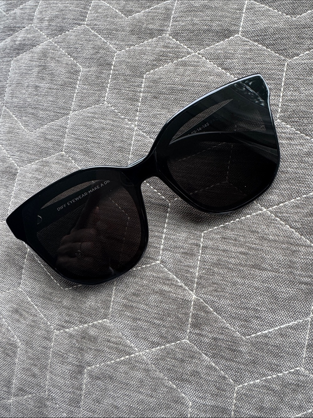 DIFF Gia Black/Gray Combo Sunglasses